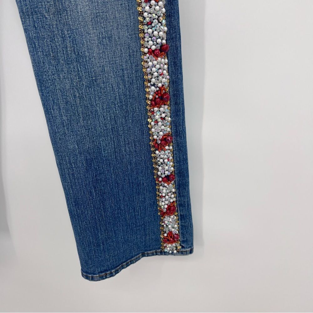 Allen B Jeans Denim Embroidered Blue New - Picture 10 of 13